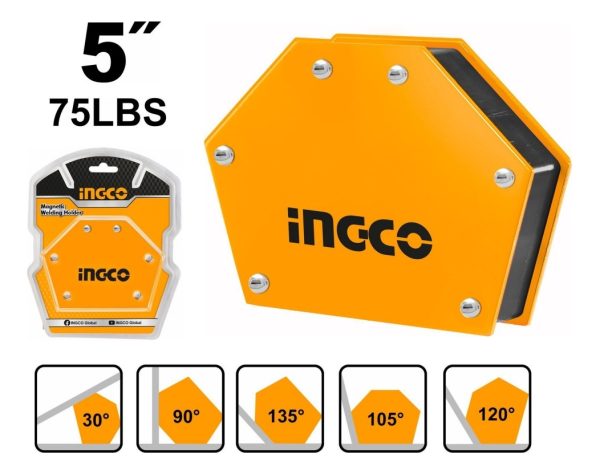 Escuadra 5 Multi Angulo Magnetica Ingco Amwh75052 P G - Imagen 2