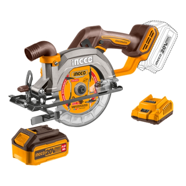 Sierra Circular A Bateria 20v P20s 140mm C/carg C/bat Ingco