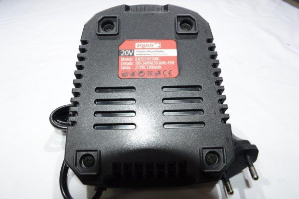 Cargador De Bateria 20v De Taladro Atornillador Equus - Imagen 5