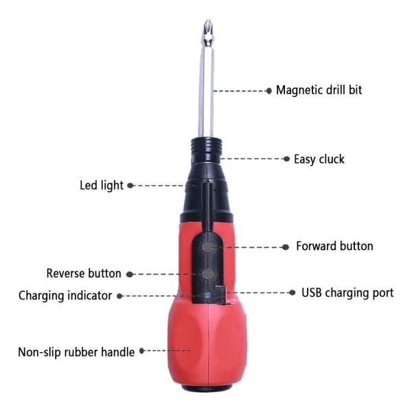 Destornillador Inalámbrico Atornillador Equus 3.7v Litio - Imagen 8
