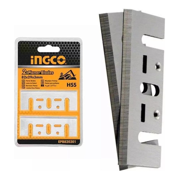 Set X 2 Cuchillas Repuesto 82 X 29 X 3mm Para Cepillo