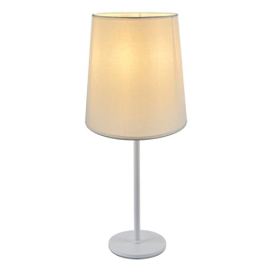 Portátil Mesa Metal Blanco C/pant. Tela E27 O250mm