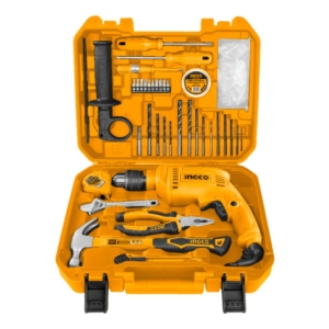 Set Taladro 680w Herramientas + Valija Ingco Hkthp11151