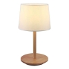 Portátil De Mesa En Madera Y Pant. Tela Natural E27