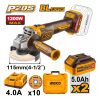 Amoladora 4 1/2 1200w Bat Y Carg Valija Ingco Cagli2211532 - Imagen 2