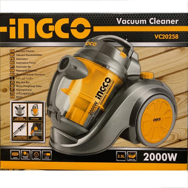 Aspiradora 2.5lt 2000w Ingco Vc20258 Sin Bolsa - Imagen 3