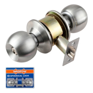 Cerradura Pomo Con 3 Llaves Wadfow Wqh1501 Color Acero Inoxi