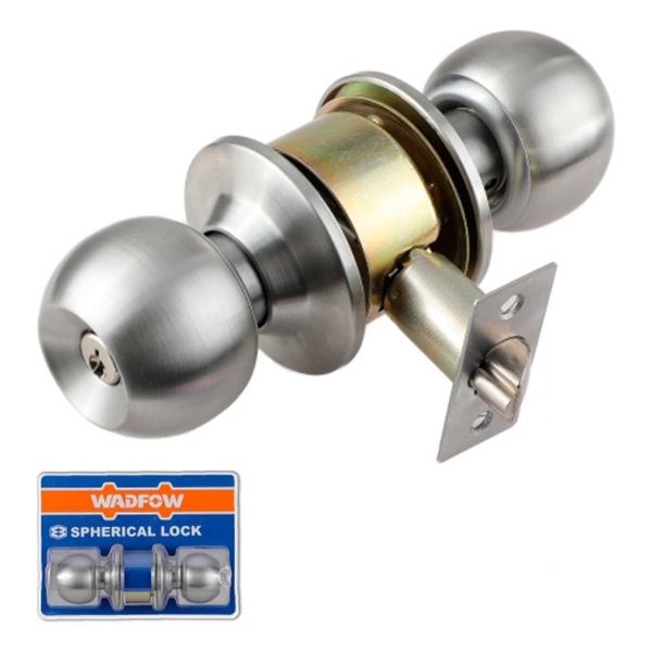 Cerradura Pomo Con 3 Llaves Wadfow Wqh1501 Color Acero Inoxi