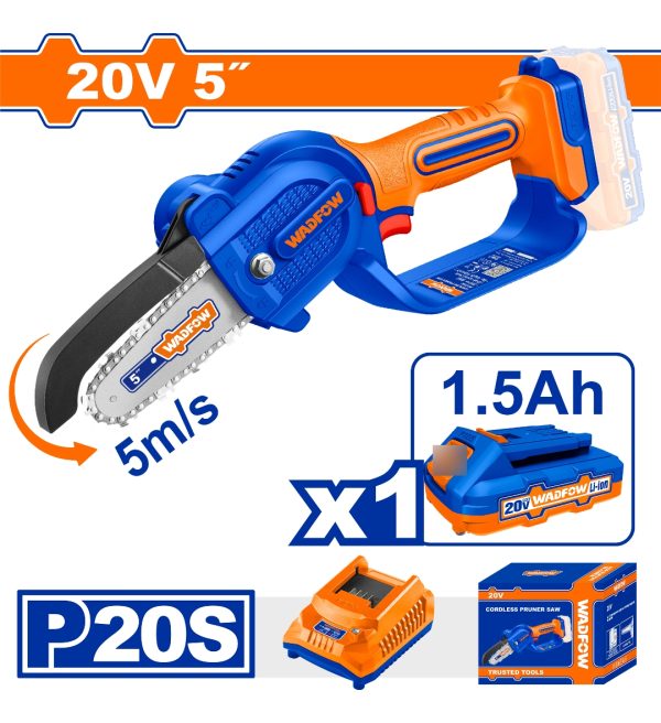 Mini Motosierra A Bateria 5 20v P20s C/1 Bat - Wclp552 Wadf - Imagen 2