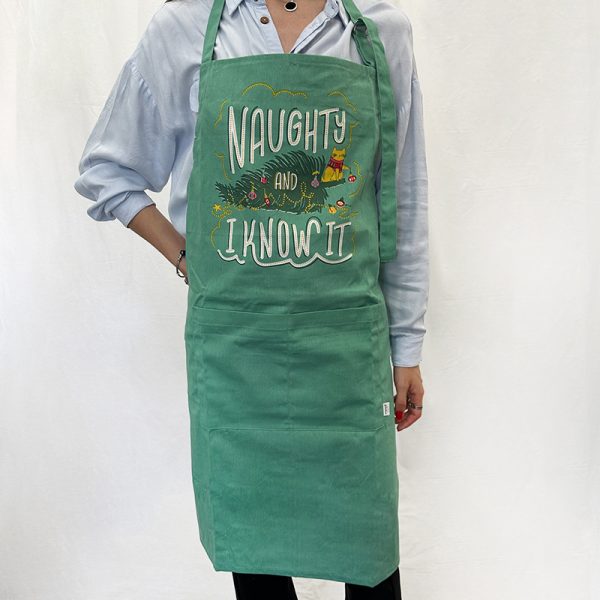 Delantal De Navidad Para Adulto Color Verde - Imagen 2