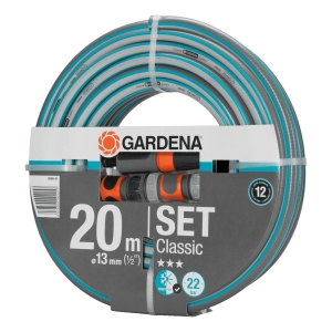 Manguera Classic 20m 1/2 Con Kit De Riego Gardena 1800820