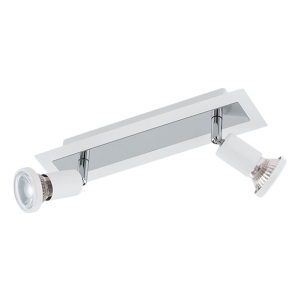 Aplique 2 Luces Sarria, Color Cromo Y Blanc - Eglo Eg3024