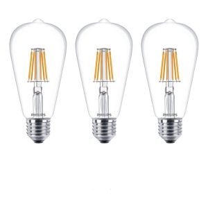 Lámpara Led Vintage Tipo Velón Transparente, 6w/cálida - Phi