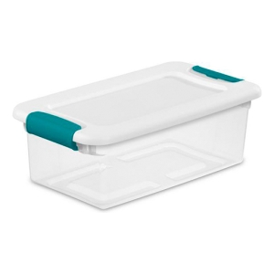 Caja Plástica Transparente Con Tapa, 6 Litros