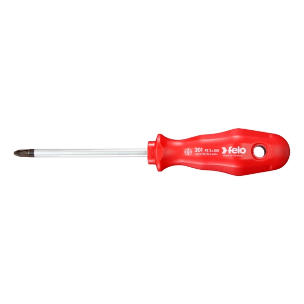 Destornillador Rojo Pozidriv N°2x100mm
