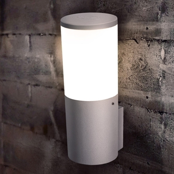 Aplique Pared Led Cilíndrico Gris Ip55 E27 Amelia - Imagen 2
