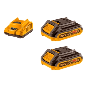 Set X2 Bateria 20v 2amp + 1 Cargador Ingco Fbcpk1222