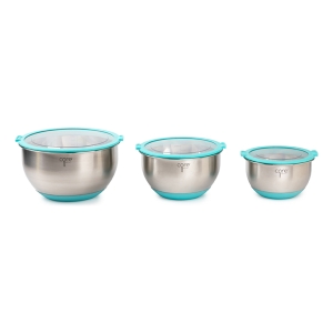 Juego 3 Bowl En Acero Inoxidable Con Tapa