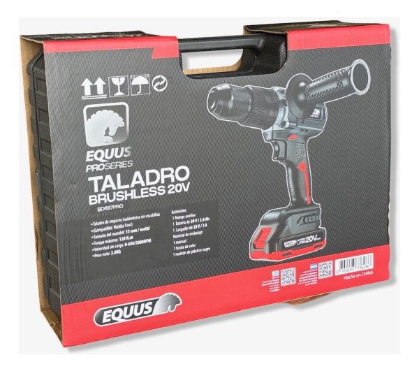 Taladro 20v Equus Pro Series Motor S/ Carbones Con 1 Bateria - Imagen 5