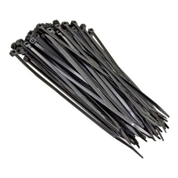 Collarín Negro Uv, 3,6x300mm, 100 Unidades