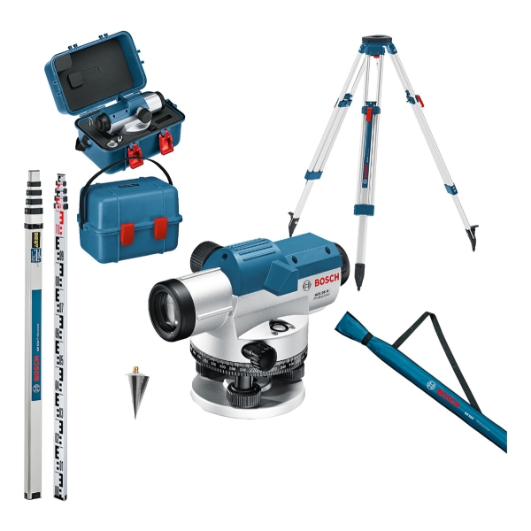 Combo Nivel Óptico Bosch Gol26d 100mts + Regla 5mt + Tripode