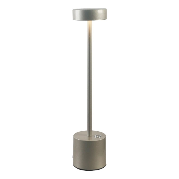 Portátil De Mesa Led Inalámbrica Usb Plateado