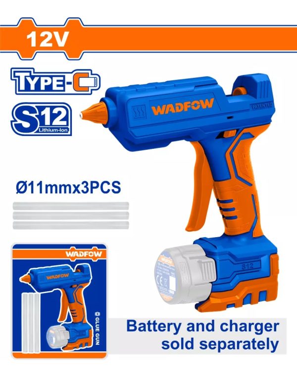 Pistola Aplicar Silicona 12v S12 15-18g/min Wlu1412 Wadfow - Imagen 2