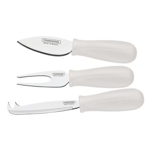 Jgo. 3 Utensilios Color Blanco Para Queso- Tramontina Tn9723