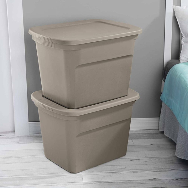 Caja Plástica Transparente Con Tapa, 61 Litros - Imagen 2