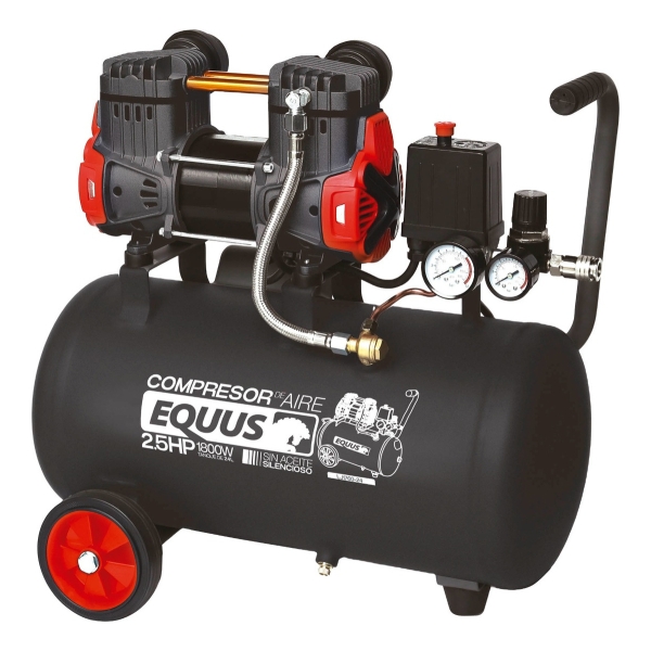 Compresor Sin Aceite Silencioso 2,5hp 24l Equus