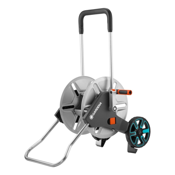 Carro Portamanguera Aquaroll M De Metal Con Ruedas Gardena