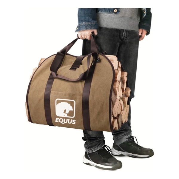 Bolso Leñero Lienzo Encerado Asas Combinadas Equus - Imagen 2