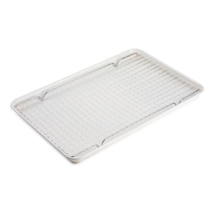 Bandeja Crema Antiadherente Con Rejilla 28 X 43cm