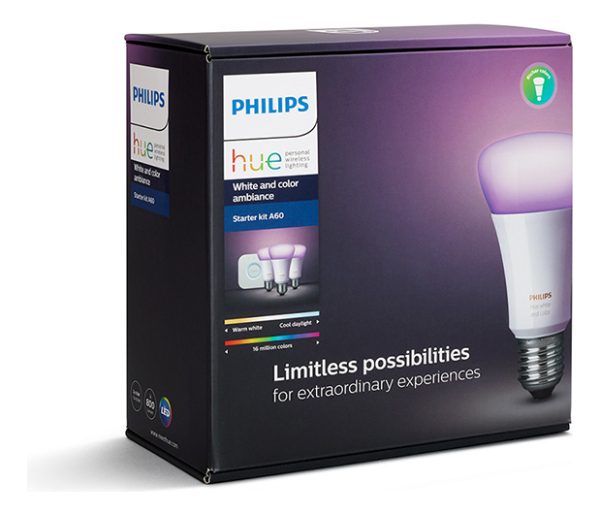 Kit 3 Lamp E27 9w 806lm Rgbw + Bridge Hue - Imagen 2