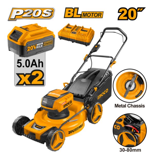 Corta Cesped A Bateria 20v 20 P20s C Bat Y Cargador - Imagen 2