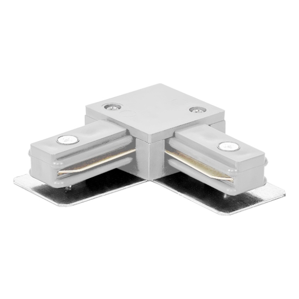 Conector Tipo L Para Riel Blanco