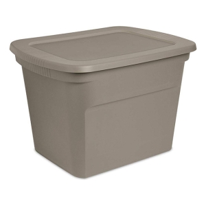 Caja Plástica Transparente Con Tapa, 61 Litros