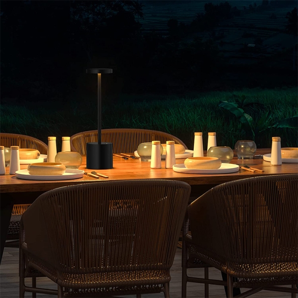 Portátil Mesa Led Inalámbrica Usb Negra - Imagen 4