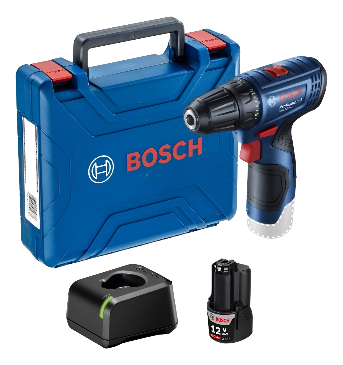 Taladro Atornillador Bosch Gsr 120-li 12v 2 Bateria Y Maletí