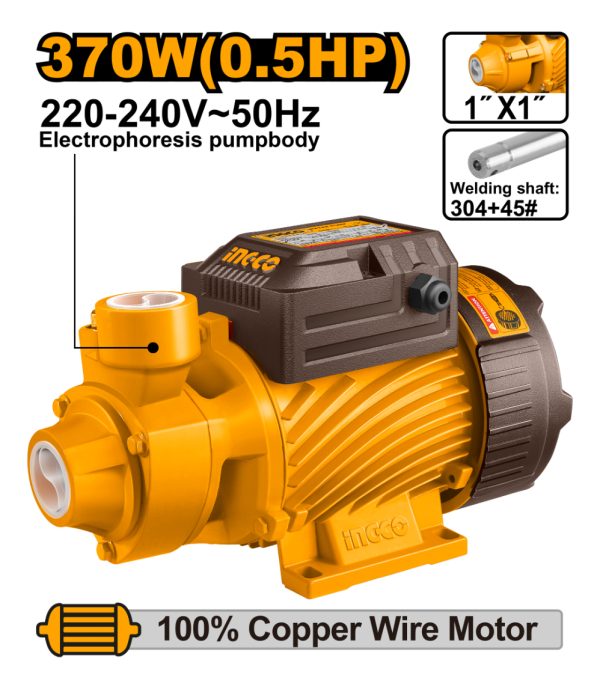 Bomba Periferica 370w 36l/min 220-240v 38m Ingco Vpm37068 - Imagen 2